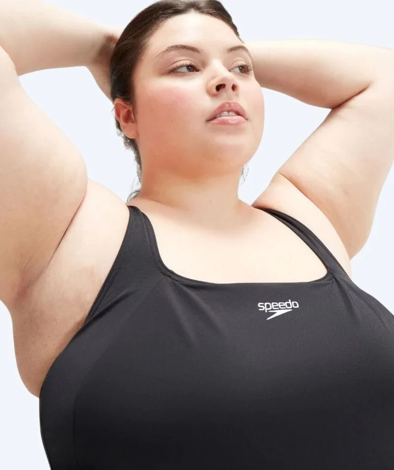 Speedo Badeanzug für Damen in Plus Size - Swim Dress - Schwarz