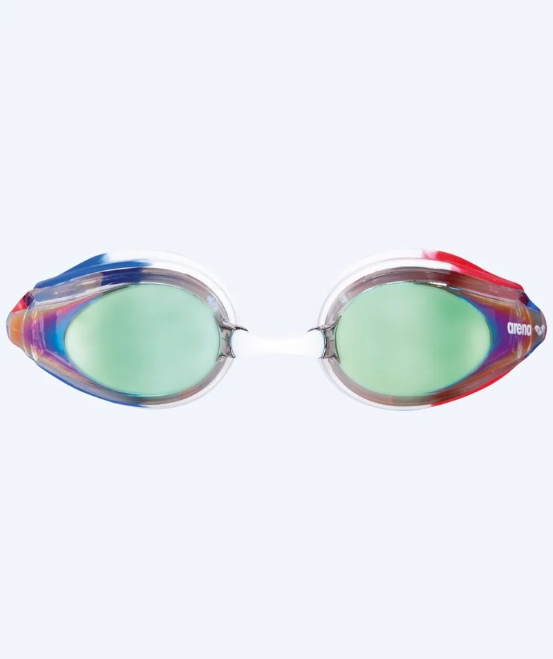 Arena Wettkampf Schwimmbrille für Kinder (6-12) - Tracks Mirror - Gold/Blau