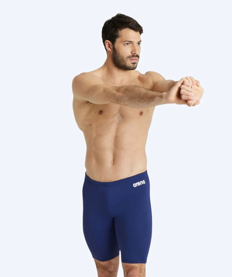 Arena lange Badehose für Herren - Team Swim Solid - Dunkelblau/Weiß