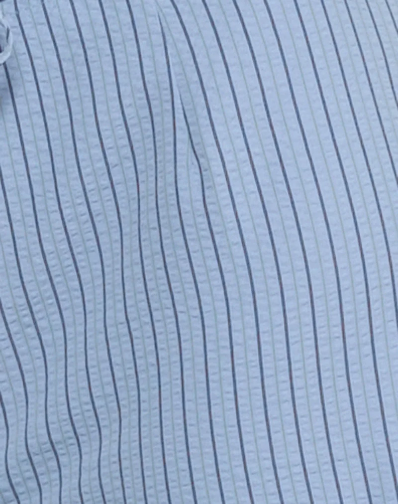 Bruna Cargohose in Blau gestreift