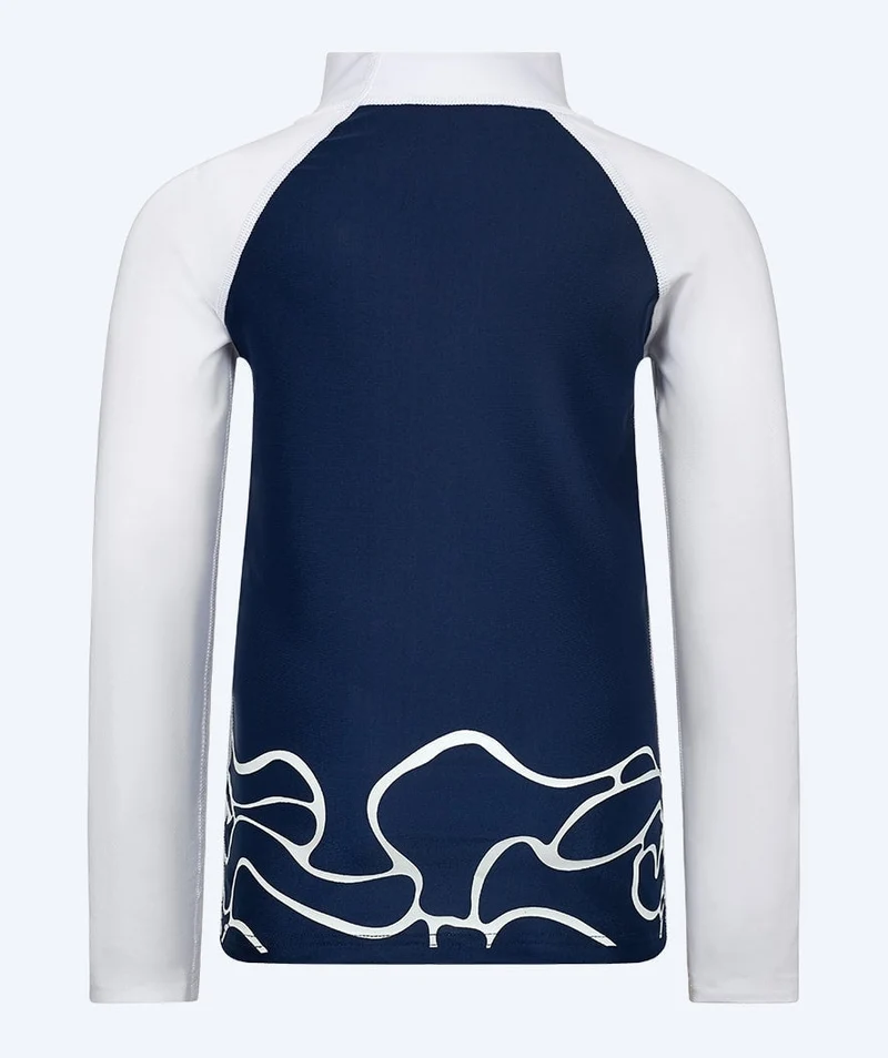 Watery UV Shirt für Kinder - Chilton Langarm Rashguard - Dunkelblau/Weiß