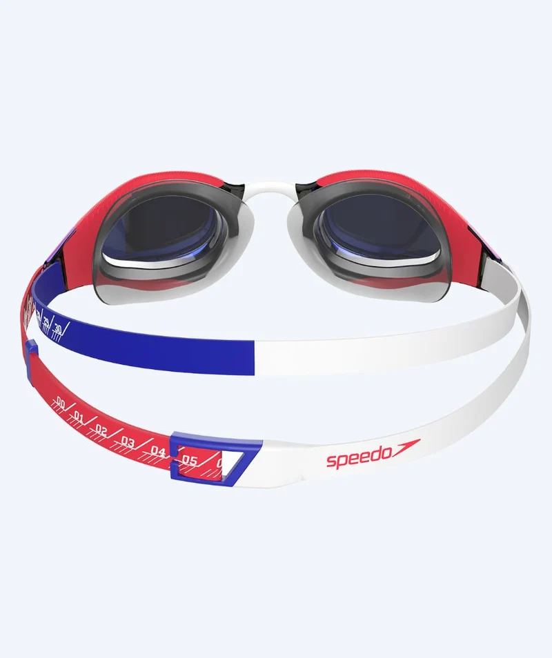Speedo Elite Schwimmbrillen - Fastskin Hyper Elite Mirror - Rot/Blau