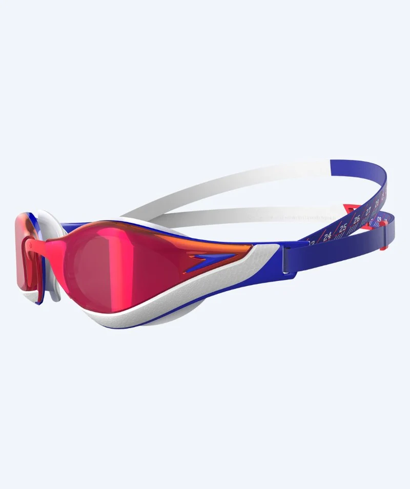 Speedo Elite Schwimmbrillen - Fastskin Pure Focus Mirror - Rot/Blau