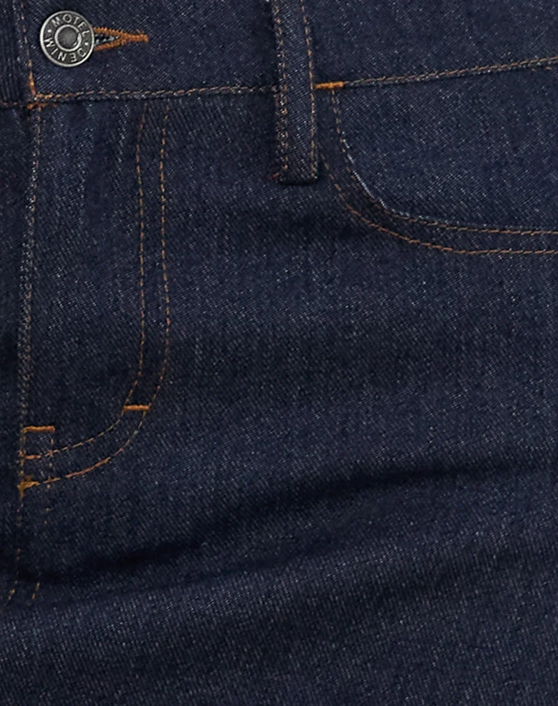 Sementara Mini-Rock aus Denim Indigo