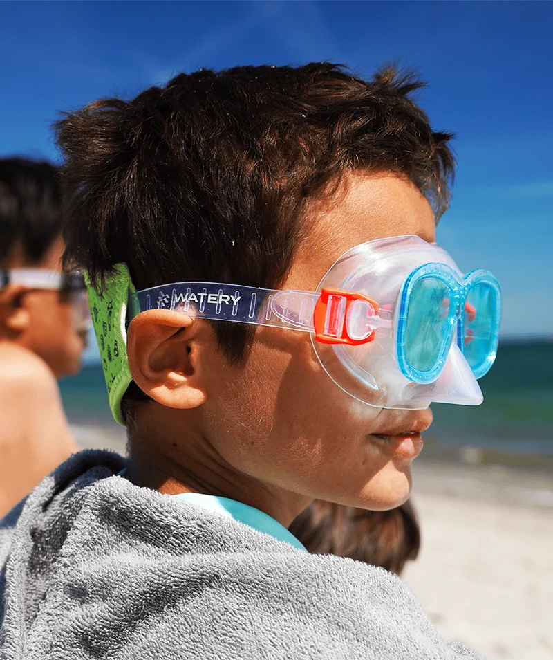 Watery Schnorchelset für Kinder (4-10) - Wyre/Bimasha - Weiß/Blau