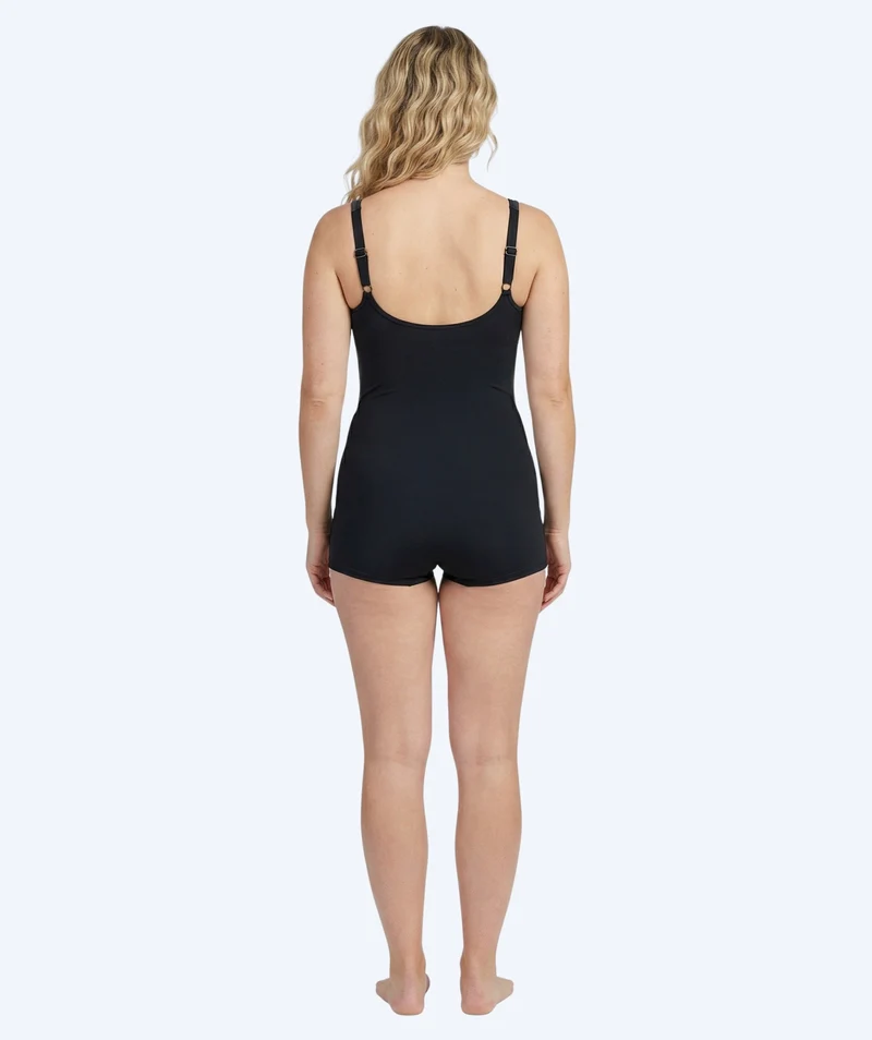Watery Badeanzug mit Bein für Damen - Venilla - Schwarz/Grau