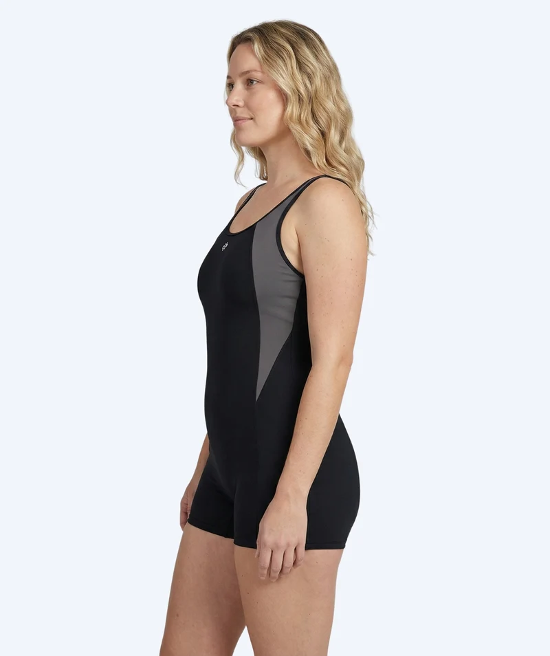 Watery Badeanzug mit Bein für Damen - Venilla - Schwarz/Grau