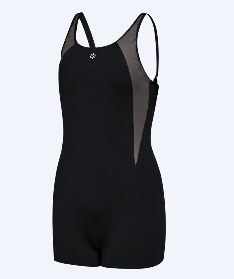 Watery Badeanzug mit Bein für Damen - Venilla - Schwarz/Grau