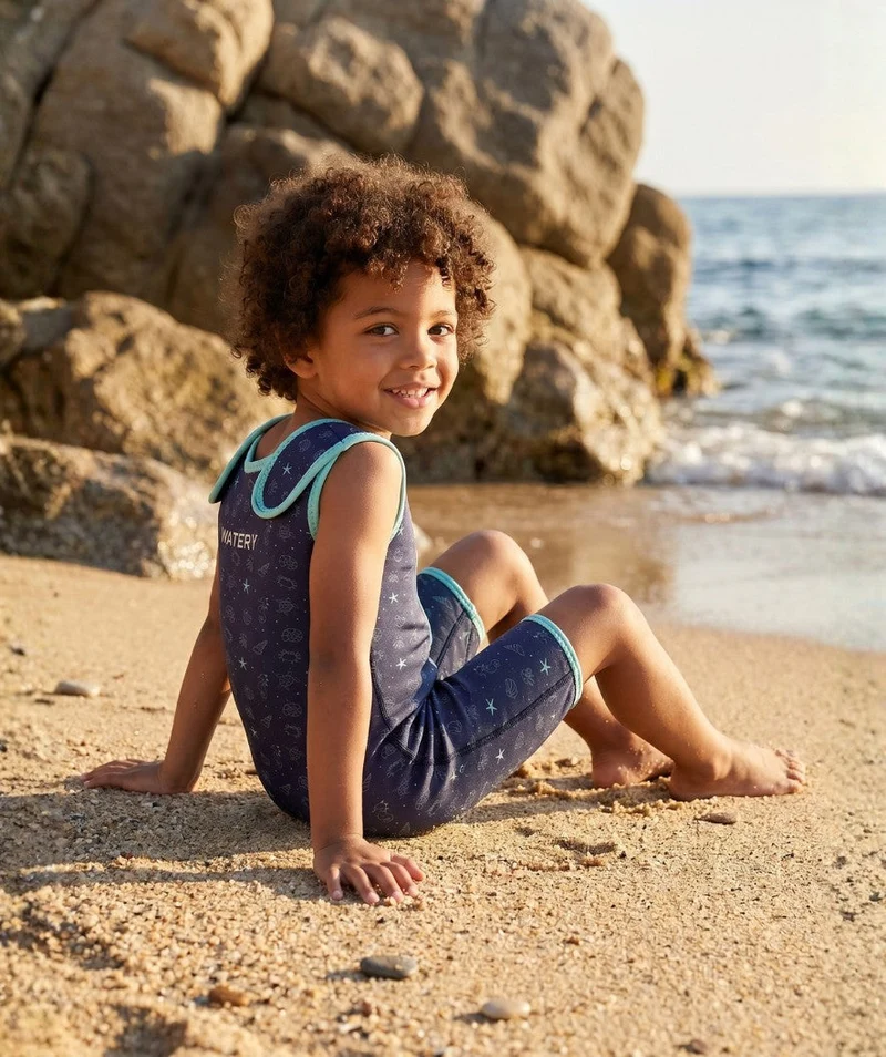 Watery Neoprenanzug für Kinder - Baia Shorty - Atlantic Turquoise