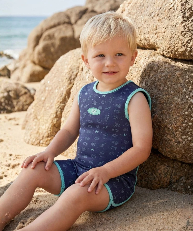 Watery Neoprenanzug für Babys - Baia Wrap - Atlantic Turquoise