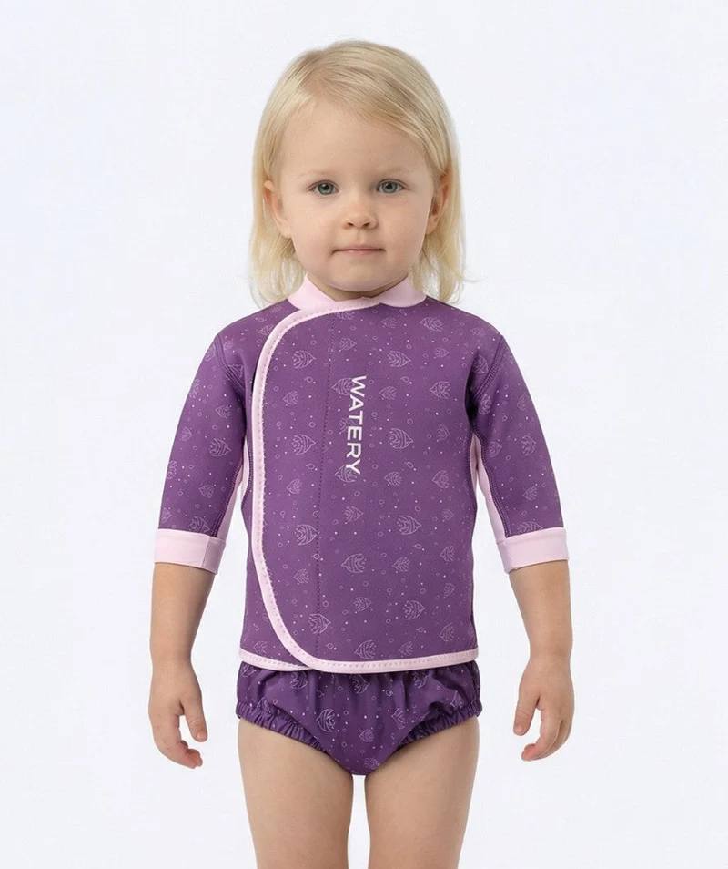 Watery Neopren Shirt - Baia Top - Atlantic Purple
