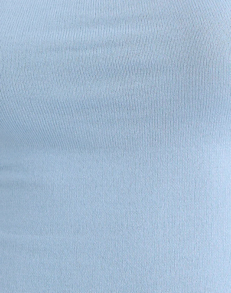 Ziva Strick-Cami-Westenoberteil in Blau