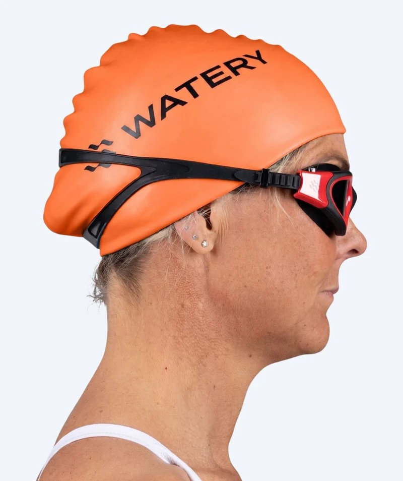 Watery Badekappe für langes Haar - Signature - Orange