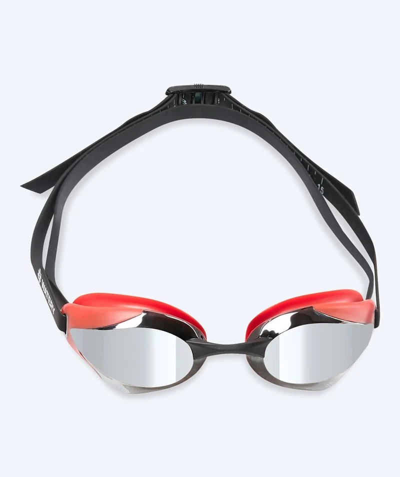 Watery Elite Schwimmbrillen - Poseidon Ultra Mirror - Rot/Silber