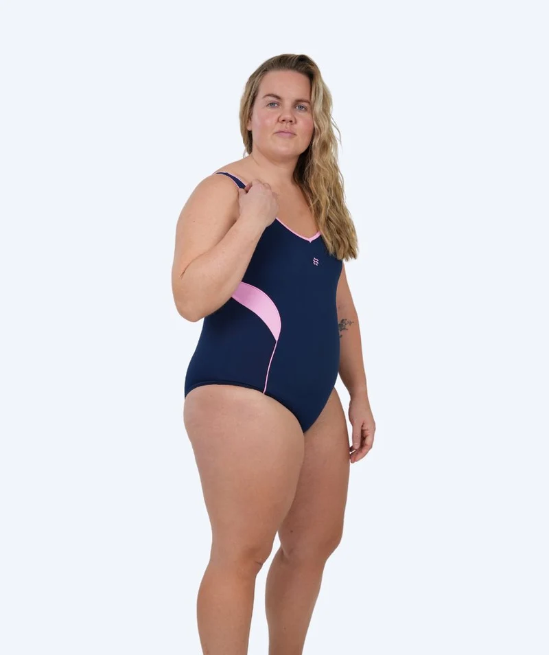 Watery Badeanzug für Damen - Scrylla - Dunkelblau/Hellrosa