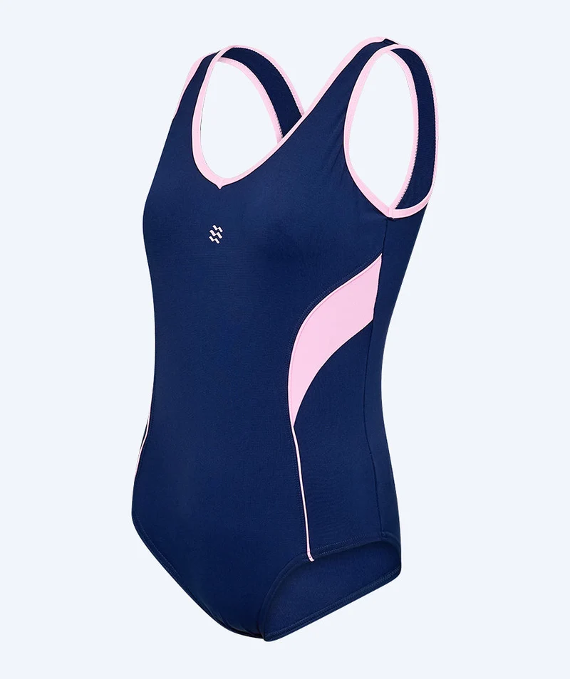 Watery Badeanzug für Damen - Scrylla - Dunkelblau/Hellrosa