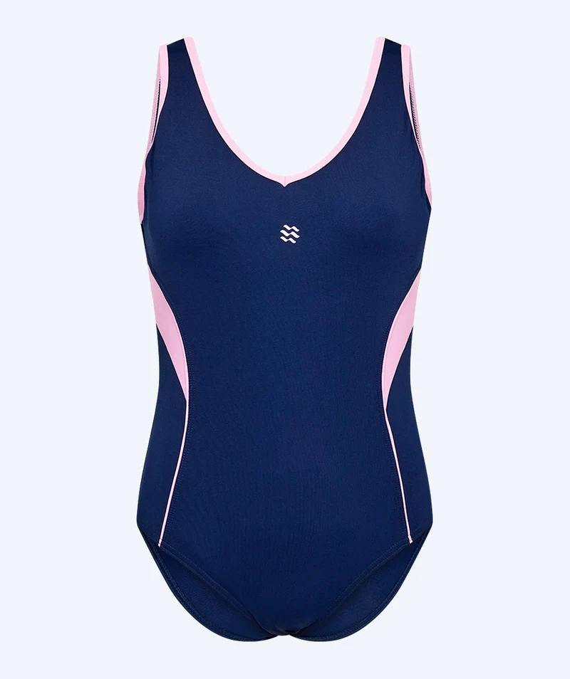 Watery Badeanzug für Damen - Scrylla - Dunkelblau/Hellrosa
