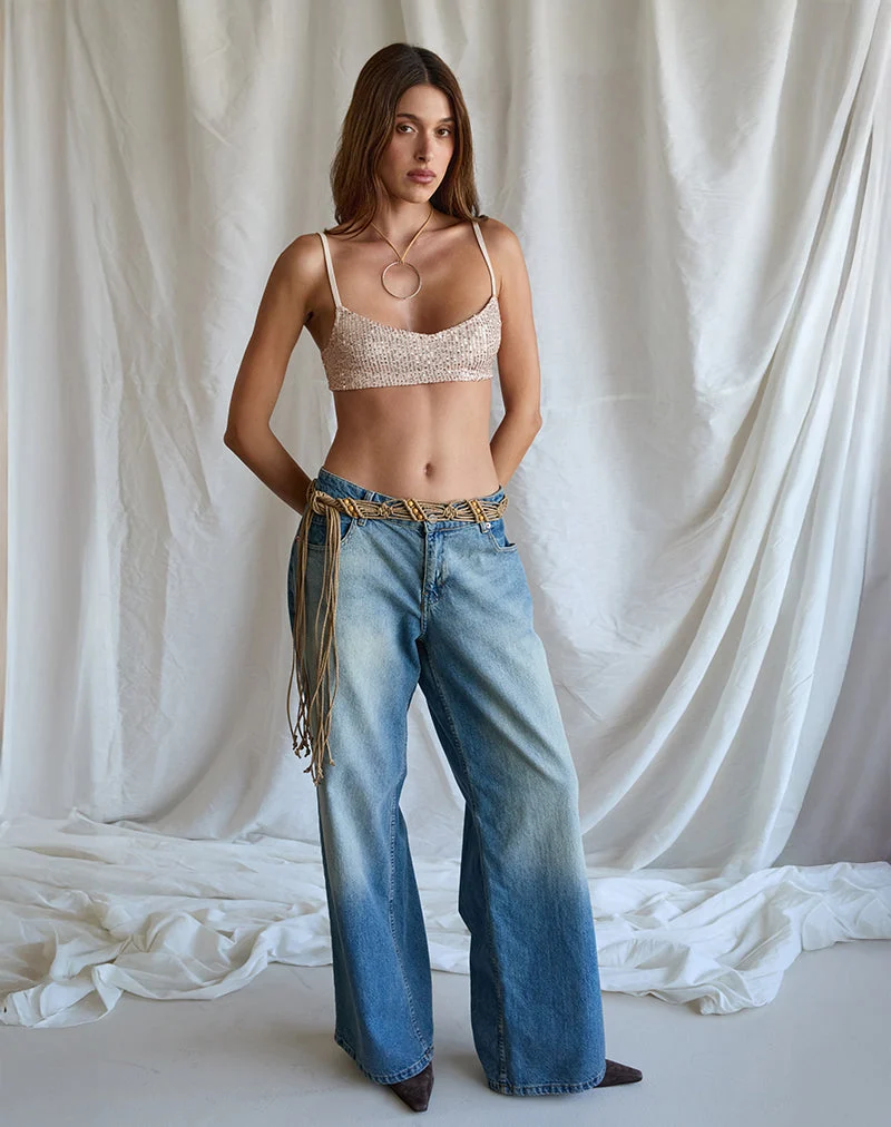 Daenerys Bralette in Pailletten-Bronze