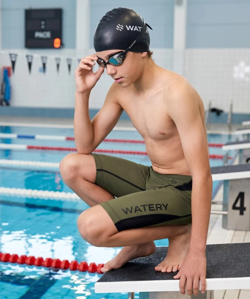Watery Wettkampf Badehose für Jungen - Rapidskin 2.0 - Grün
