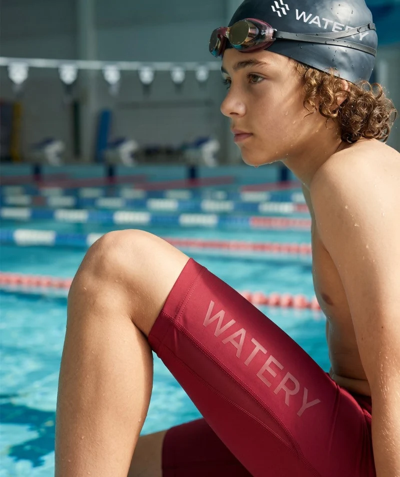 Watery Wettkampf Badehose für Jungen - Rapidskin 2.0 - Rot