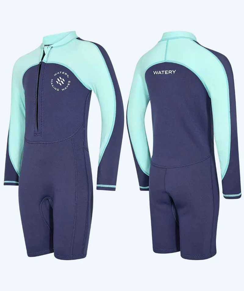 Watery UV Neoprenanzug für Kinder - Calypso Langarm - Atlantic Turquoise