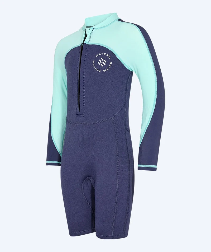 Watery UV Neoprenanzug für Kinder - Calypso Langarm - Atlantic Turquoise
