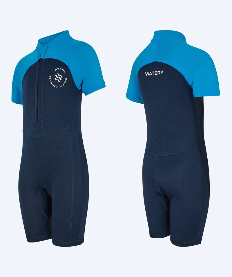 Watery UV Neoprenanzug für Kinder - Calypso Shorty - Dunkelblau