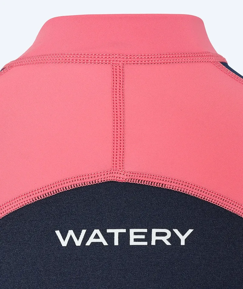 Watery UV Neoprenanzug für Kinder - Calypso Langarm - Koralle/Dunkelblau
