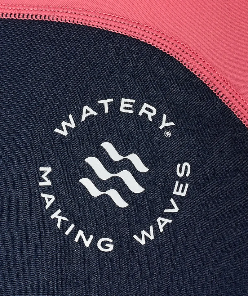 Watery UV Neoprenanzug für Kinder - Calypso Langarm - Koralle/Dunkelblau