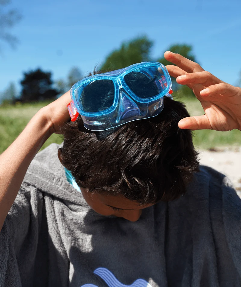 Watery Combo Schnorchelset für Kinder (4-10) - Wyre - Weiß/Blau