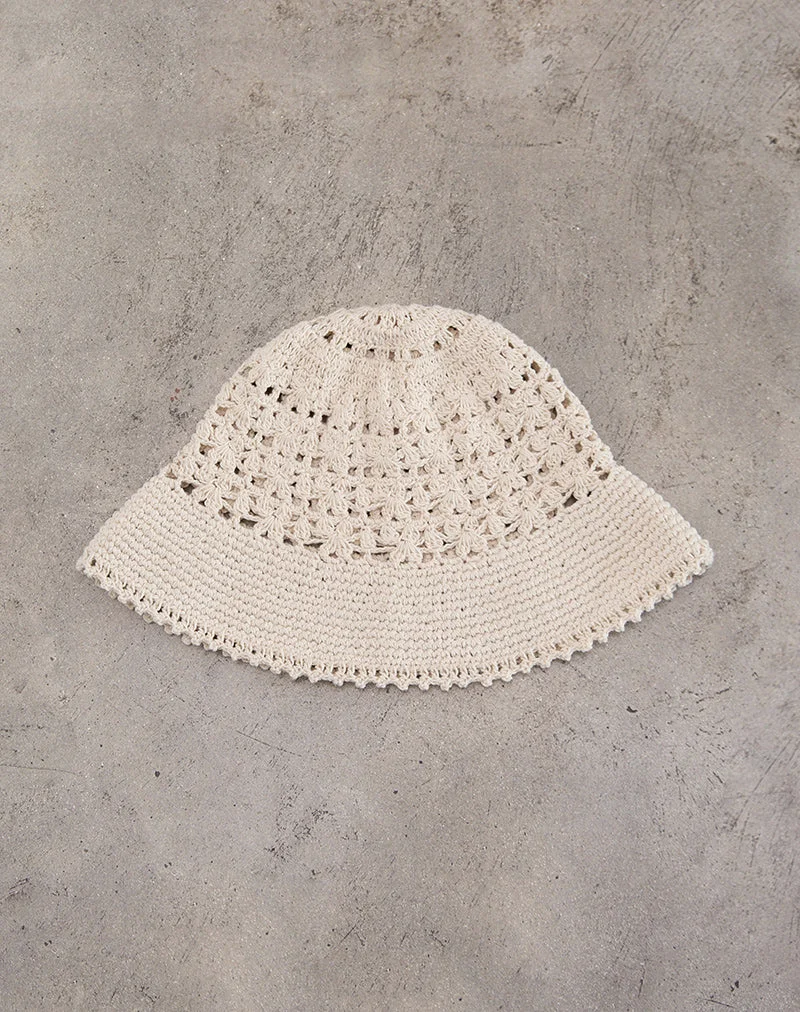 Suno Eimer Hut in Crochet Elfenbein