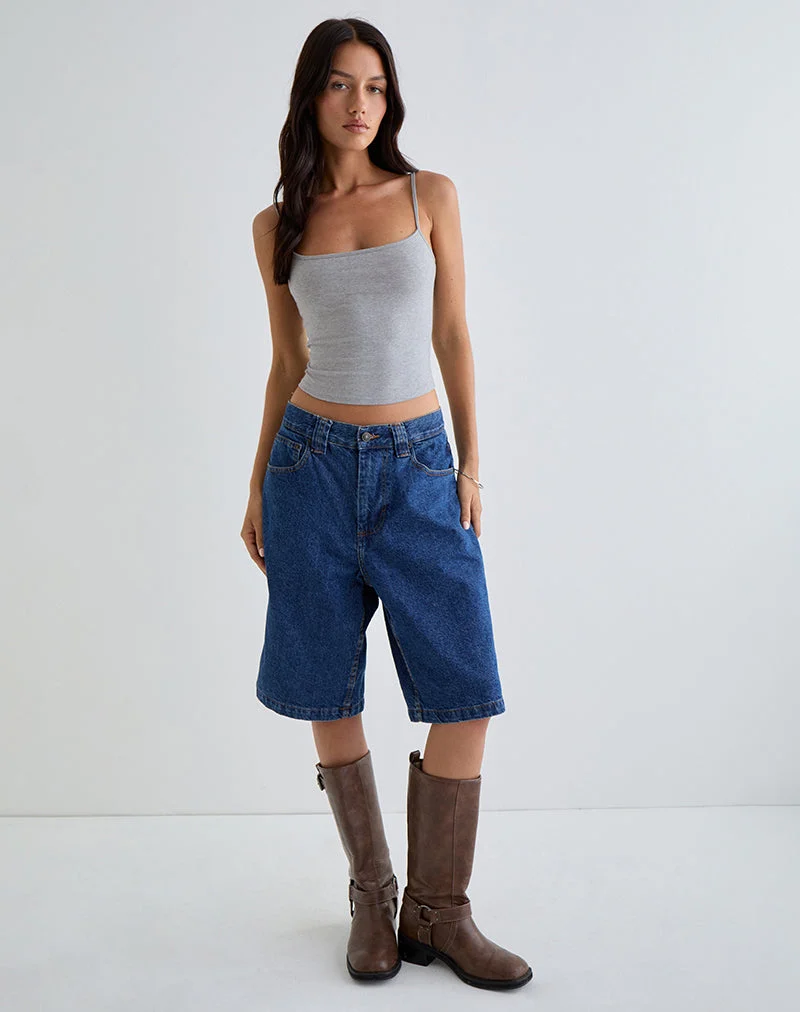 Solay Vest Top in Grau meliert