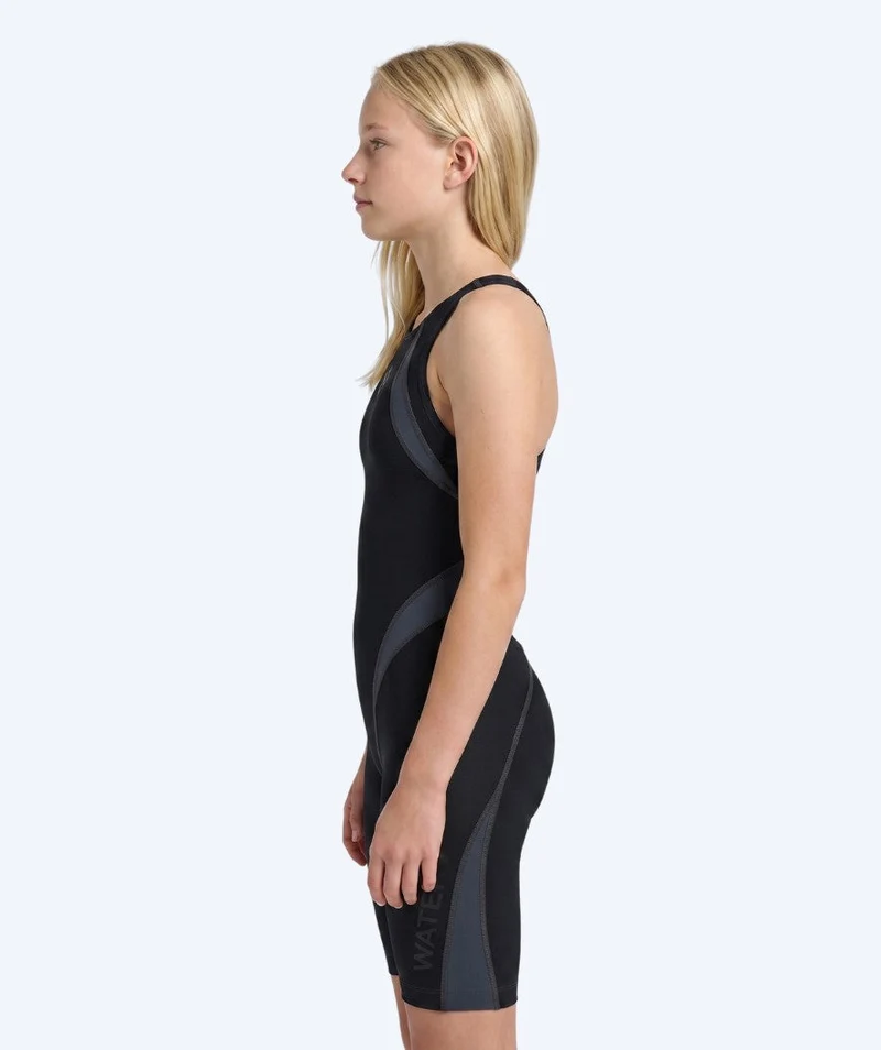 Watery Wettkampf Badeanzug für Mädchen - Rapidskin 2.0 - Schwarz