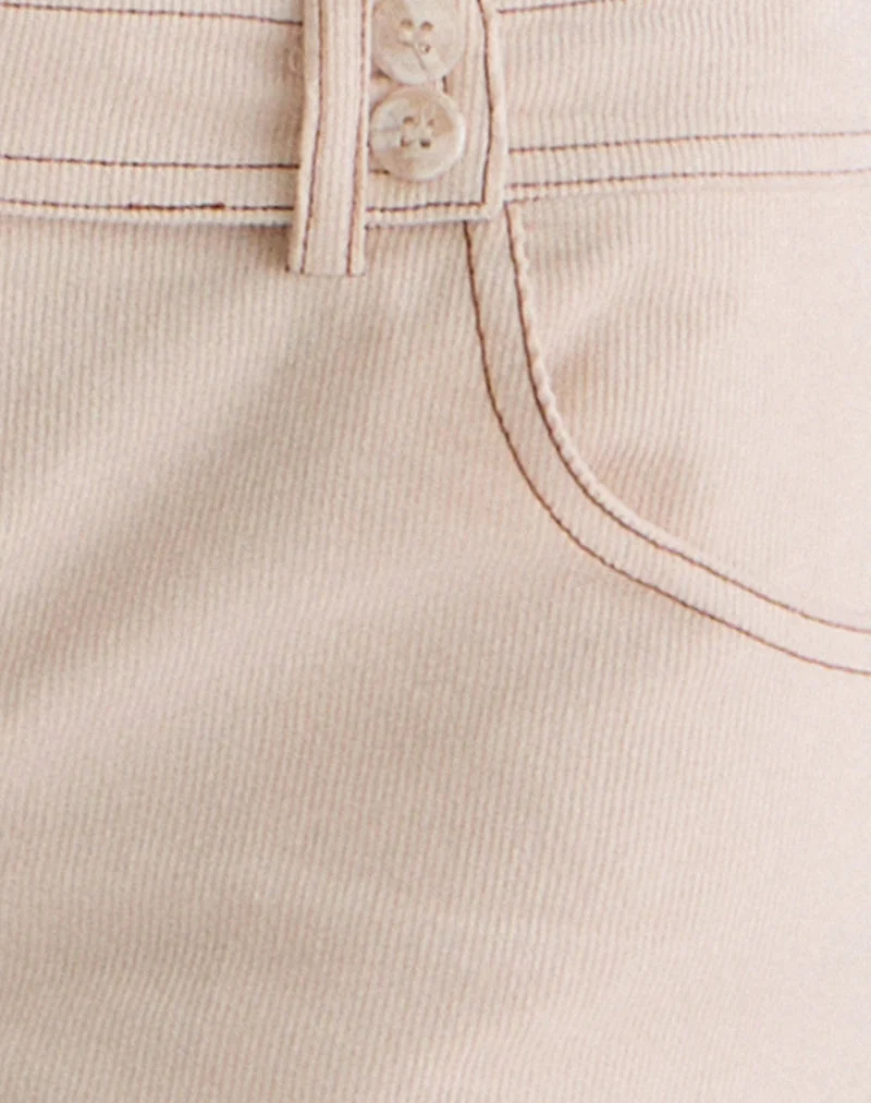 Jirlen Hotpants aus Cord in Elfenbein