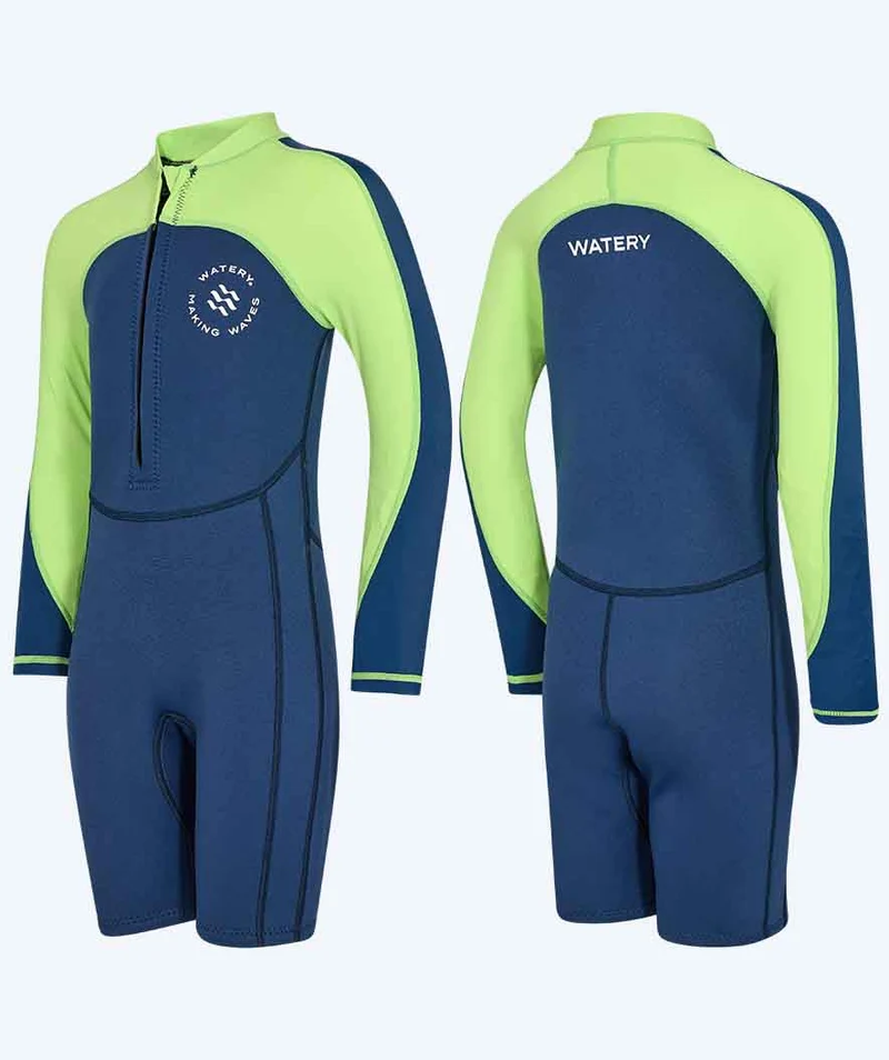 Watery UV Neoprenanzug für Kinder - Calypso Langarm - Atlantic Green
