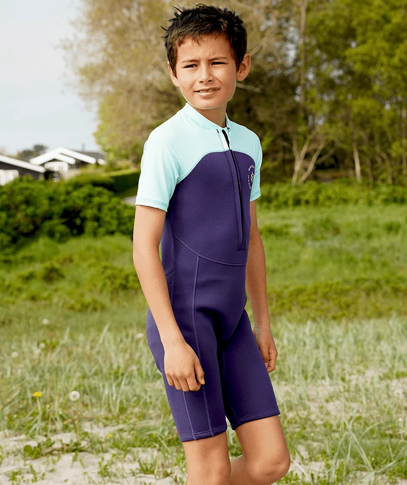 Watery UV Neoprenanzug für Kinder - Calypso Shorty - Atlantic Turquoise