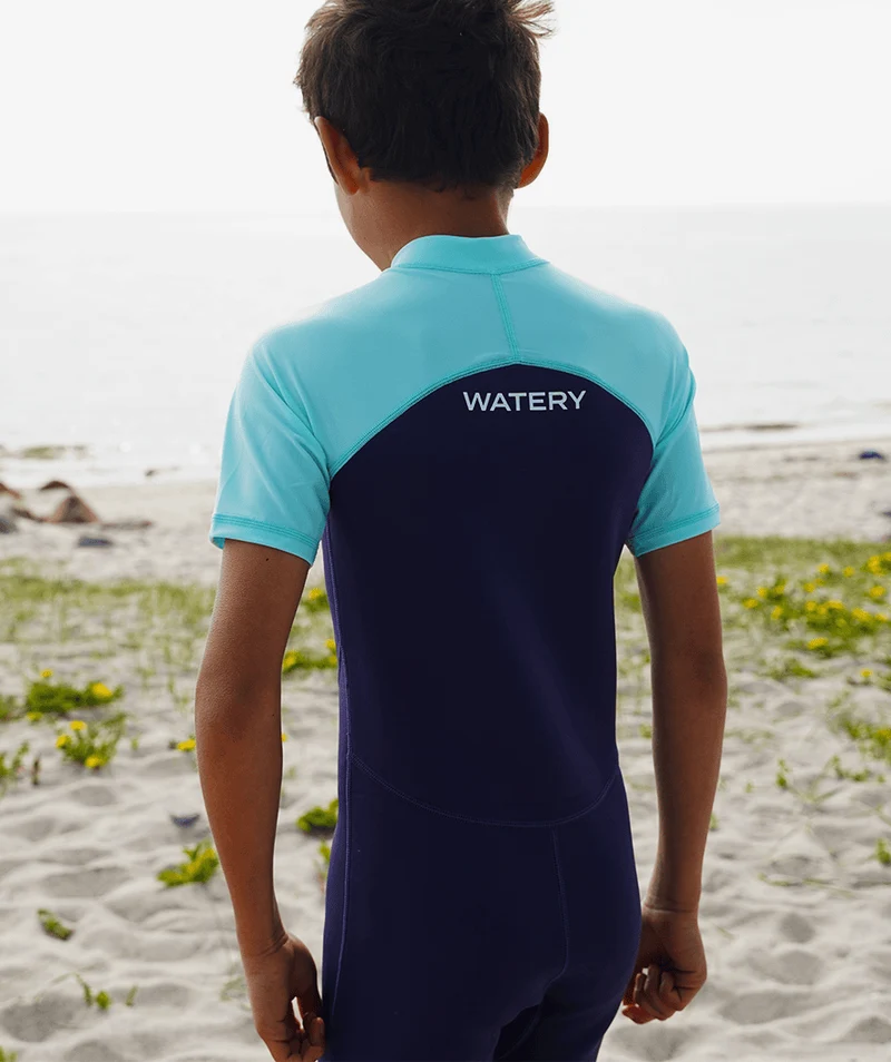 Watery UV Neoprenanzug für Kinder - Calypso Shorty - Atlantic Turquoise