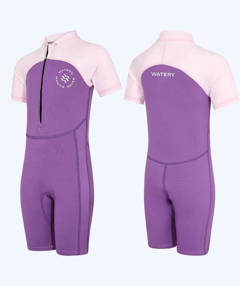 Watery UV Neoprenanzug für Kinder - Calypso Shorty - Atlantic Purple