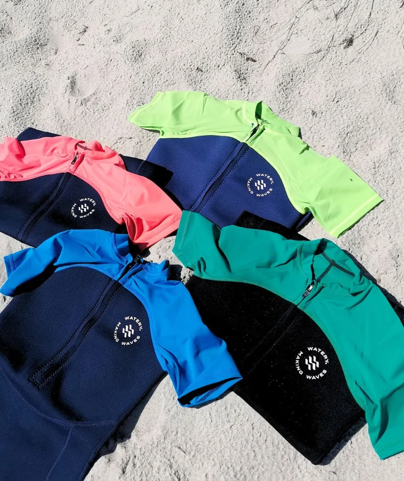 Watery UV Neoprenanzug für Kinder - Calypso Shorty - Atlantic Green