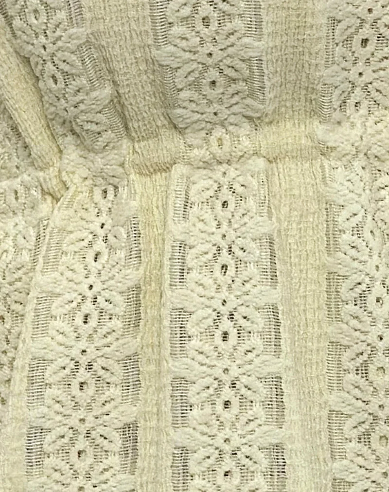 Ryoma Top aus Broderie-Blütenspitze Lemon