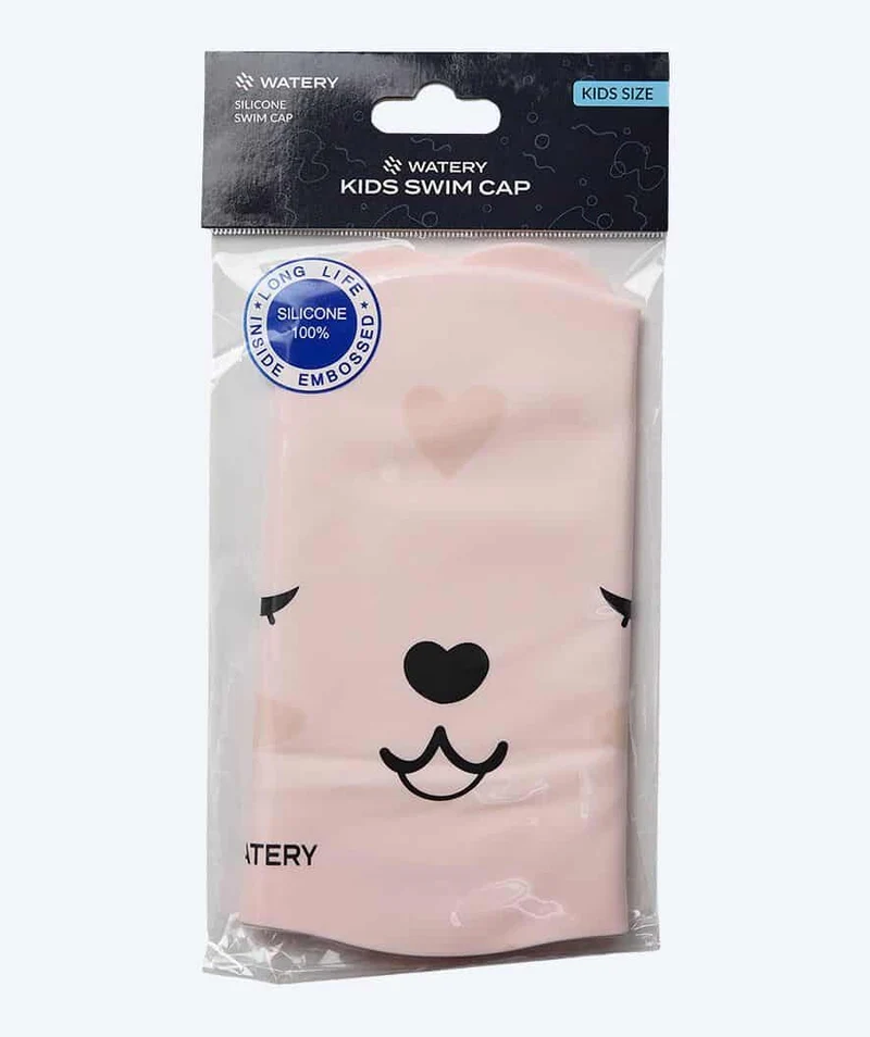 Watery Badekappe für Kinder - Dashers - Teddy (Hellrosa)