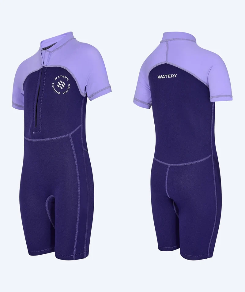 Watery UV Neoprenanzug für Kinder - Calypso Shorty - Lila