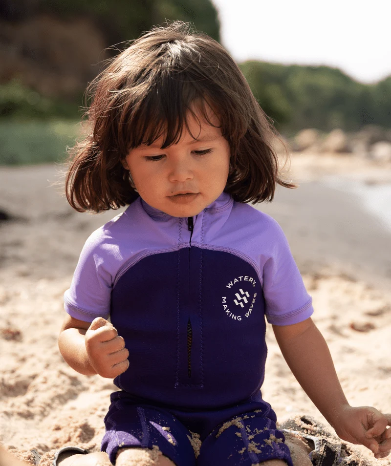 Watery UV Neoprenanzug für Kinder - Calypso Shorty - Lila