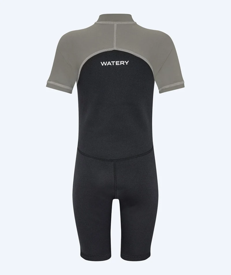 Watery UV Neoprenanzug für Kinder - Calypso Shorty - Grau/Schwarz