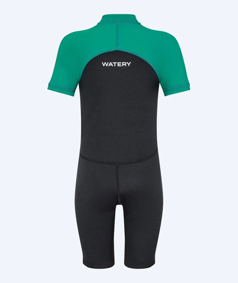 Watery UV Neoprenanzug für Kinder - Calypso Shorty - Grün/Schwarz