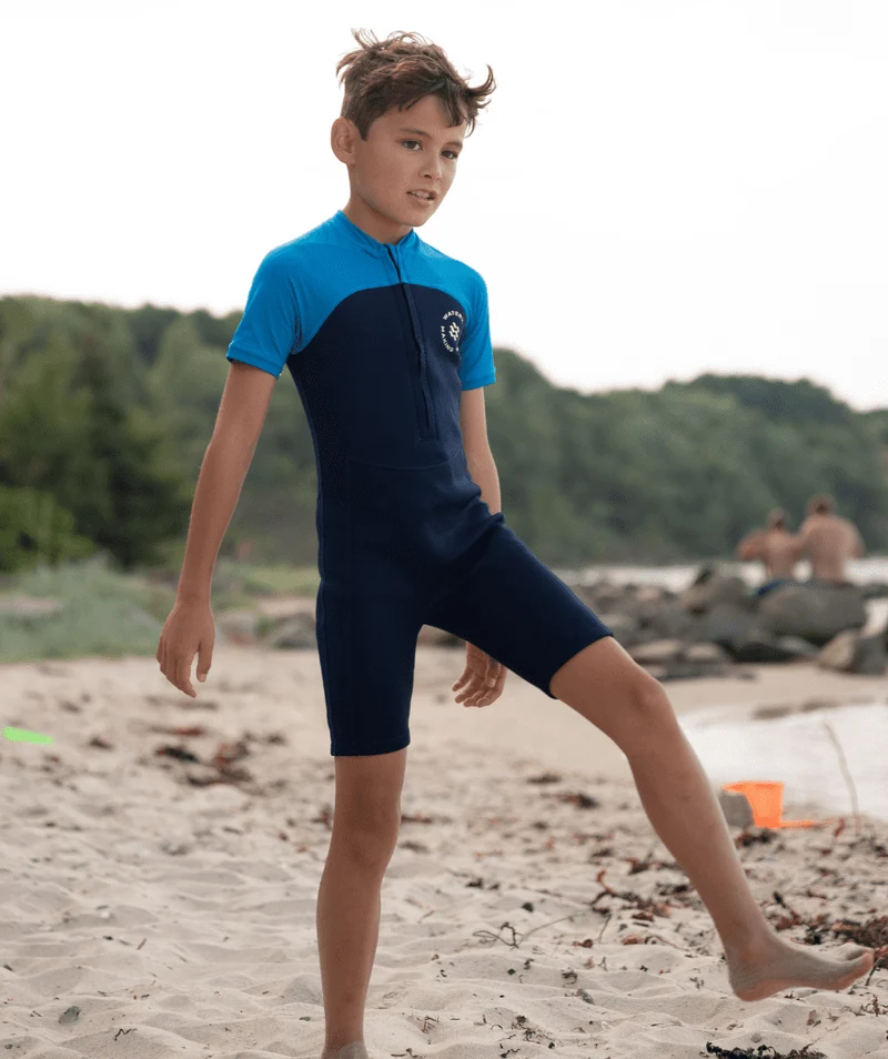 Watery UV Neoprenanzug für Kinder - Calypso Shorty - Grün/Schwarz