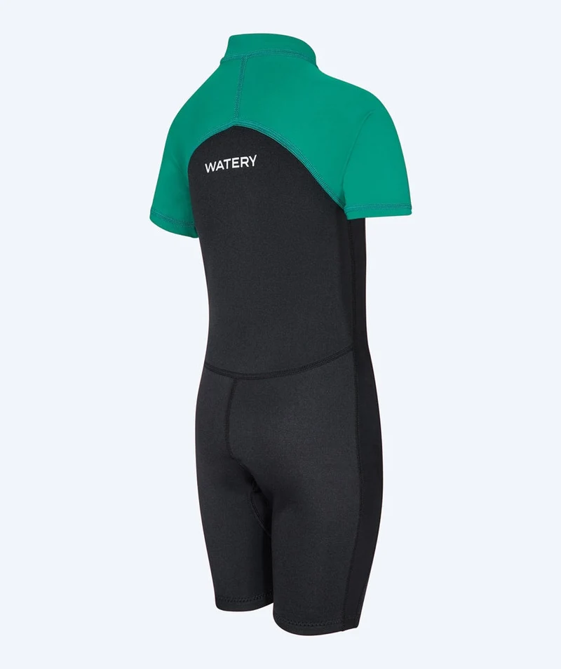 Watery UV Neoprenanzug für Kinder - Calypso Shorty - Grün/Schwarz