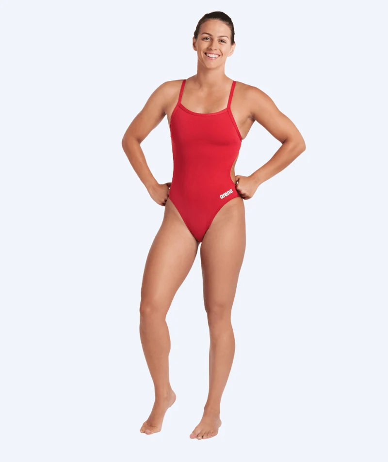 Arena Badeanzug für Damen - Team Challenge Solid - Rot