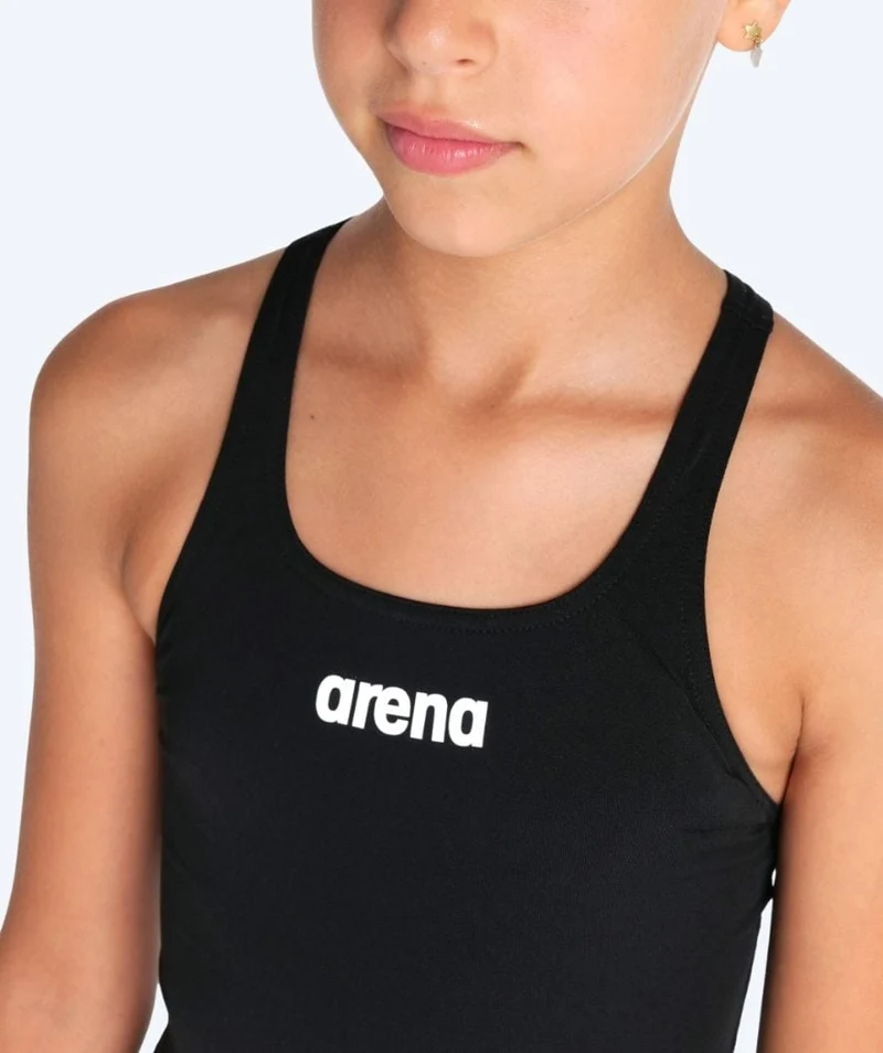 Arena Badeanzug für Mädchen - Team Swim Pro Solid - Schwarz