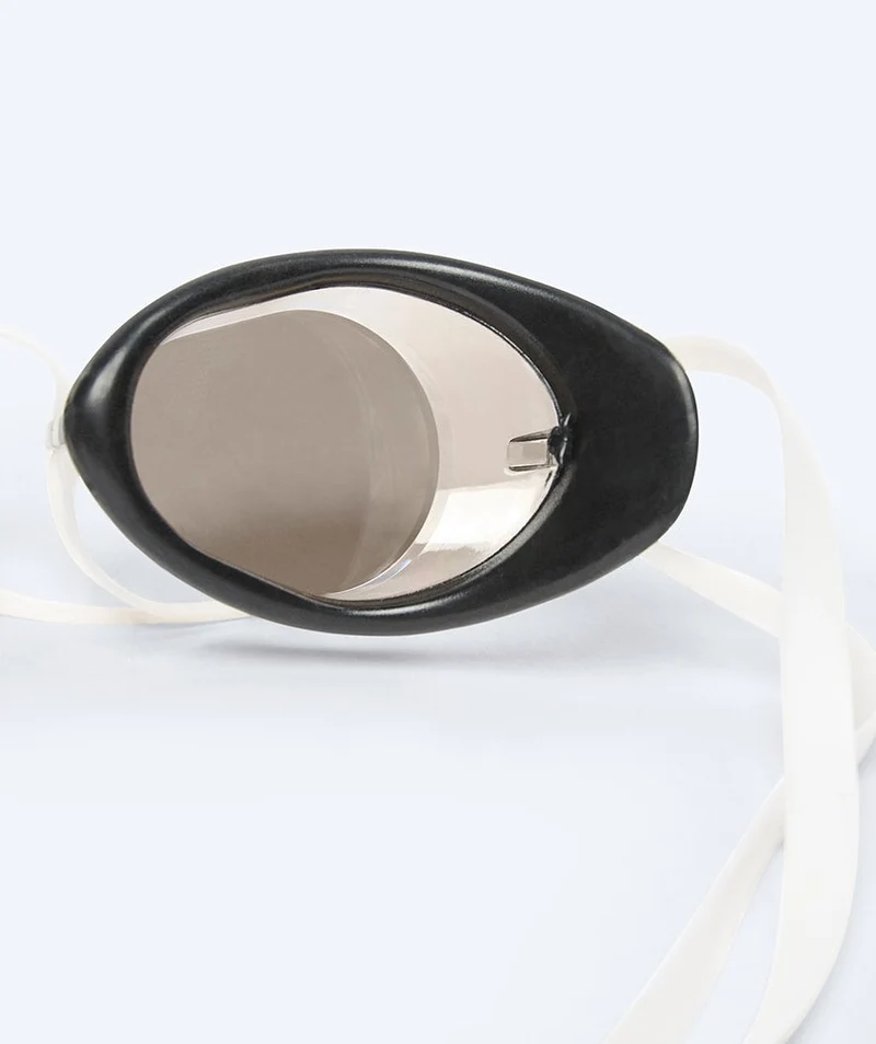 Watery Schwimmbrille - Proflex Swedish Mirror - Weiß/Silber